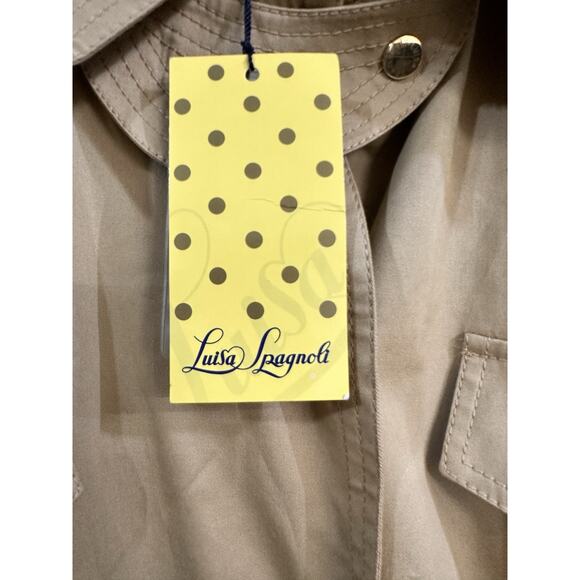 LUISA SPAGNOLI Womens Military Jacket IT 48 XL Beige Polyester CI01 - Picture 4 of 9